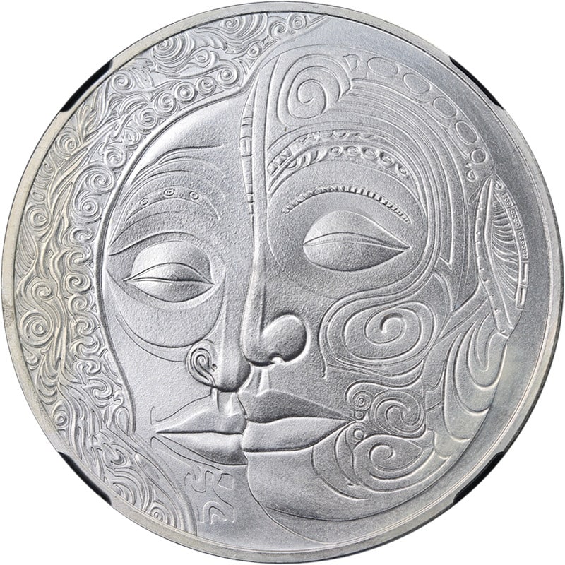 NGC Unc 2023 Niue $2 1 Ounce Silver Maori Sky Father Earth Mother (1 of 4)