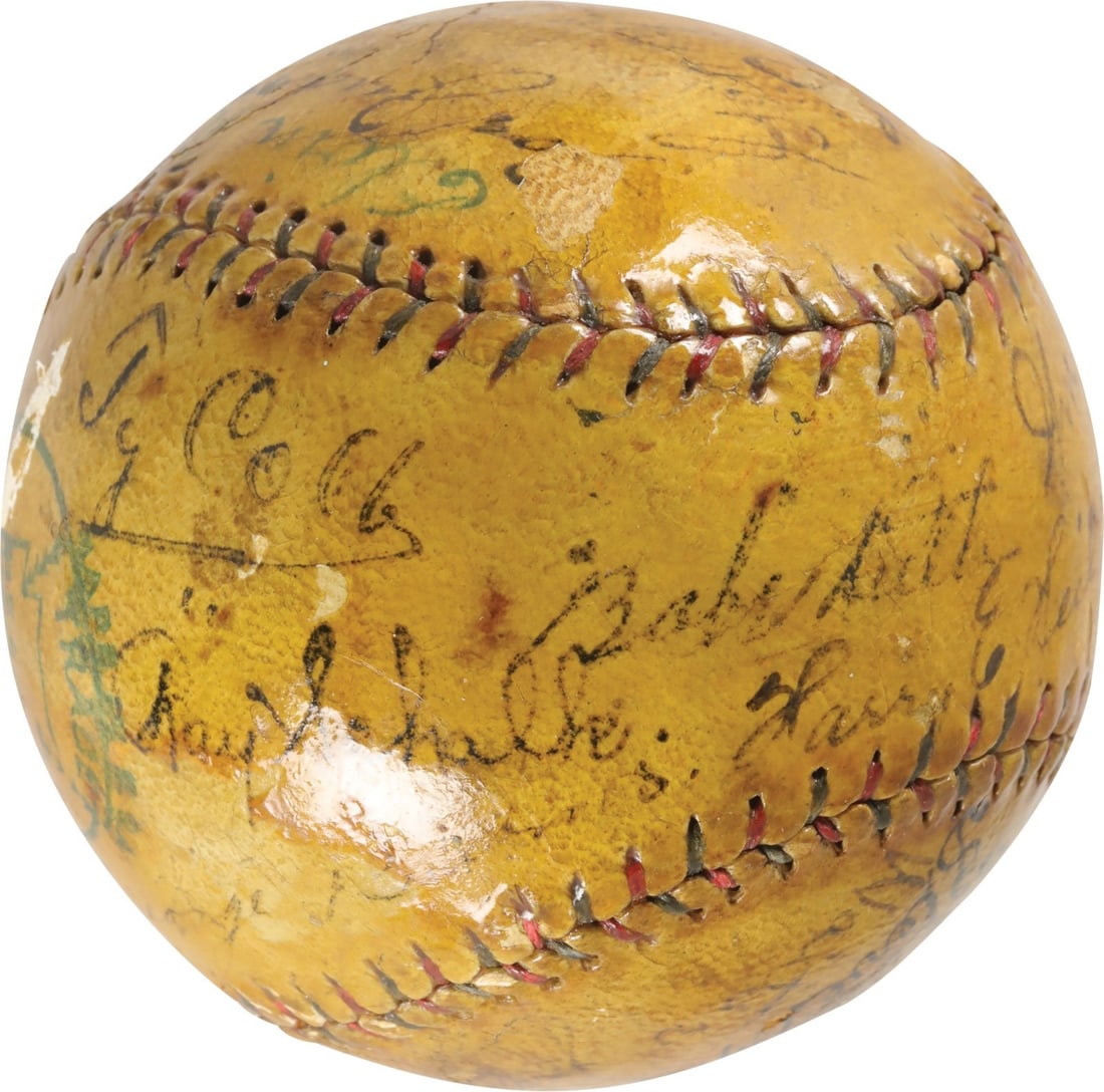 PSA signed 1922 American League baseball Babe Ruth Ty Cobb Walter Johnson (1 of 8)