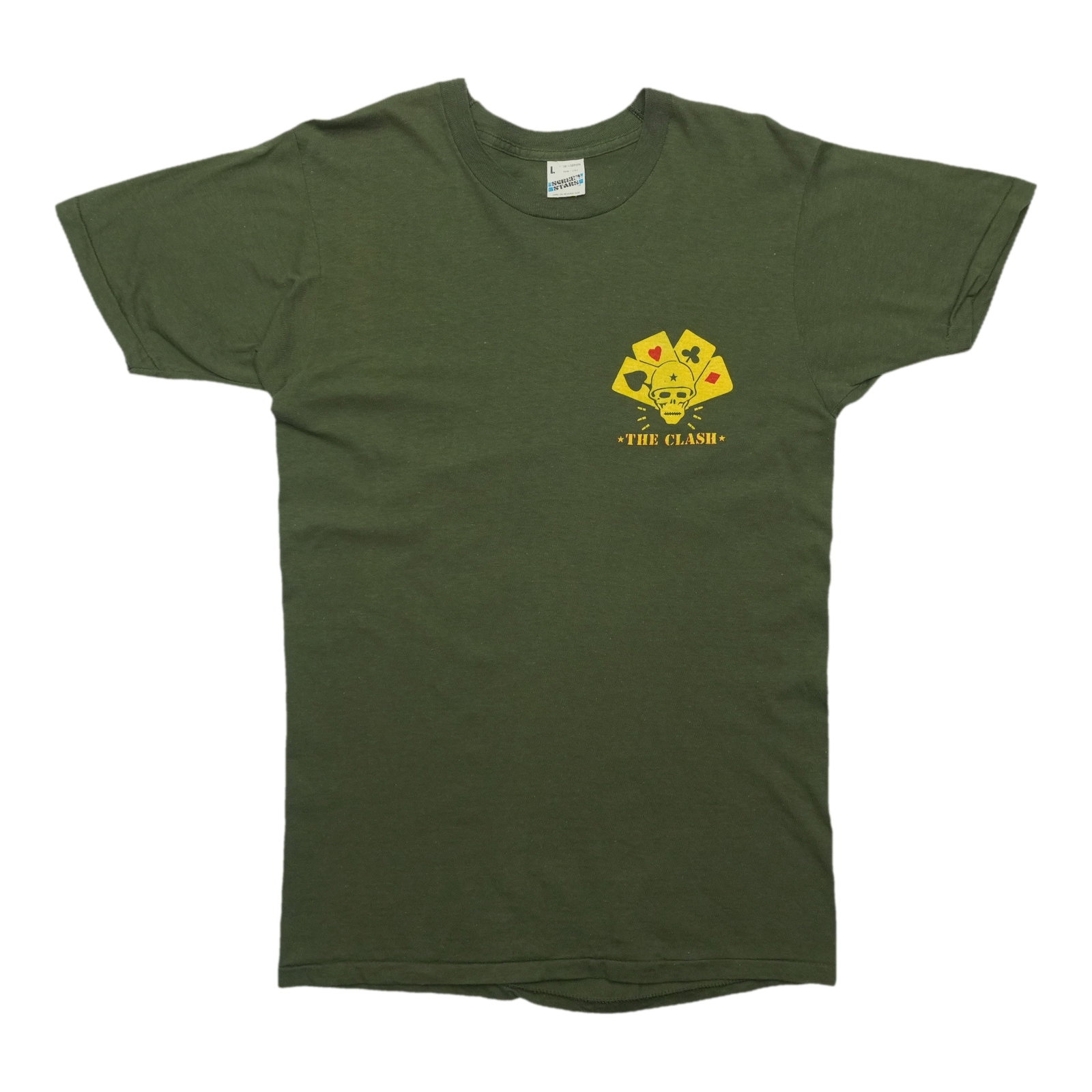 Vintage 1982 The Clash Combat Rock green cotton shirt (1 of 5)