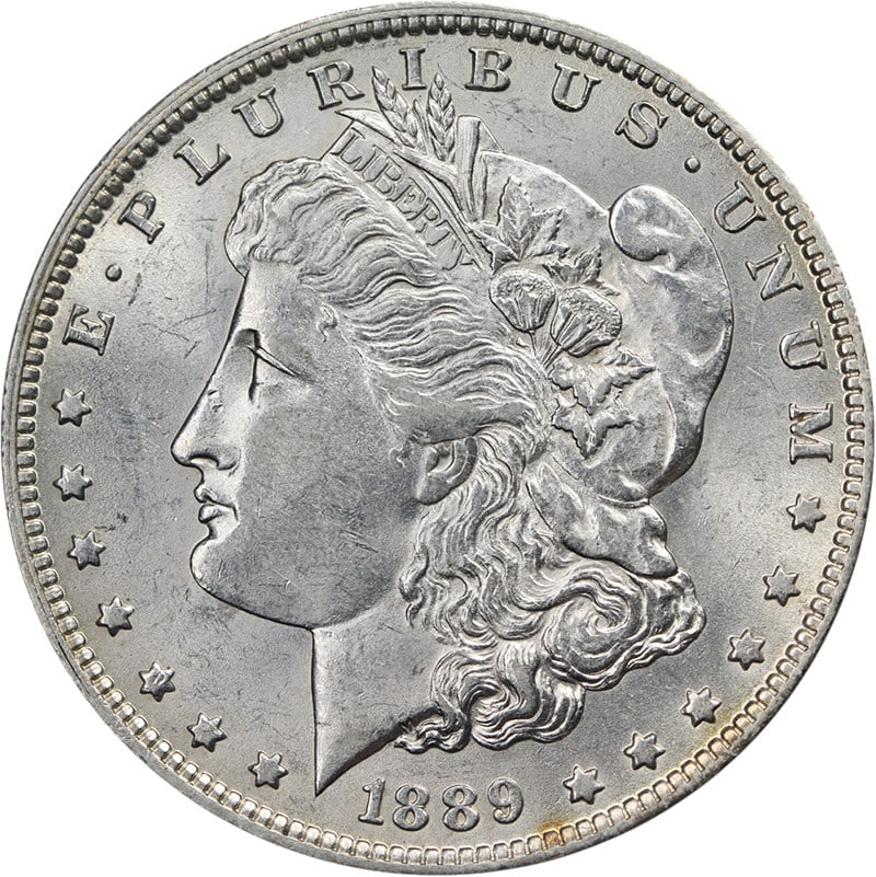 1889 O Morgan Dollar Uncertified BU Bright White Silver (1 of 2)