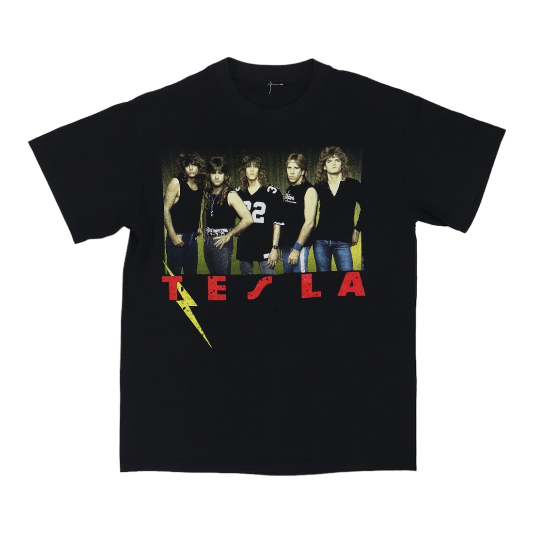 Vintage 1988 Tesla The Great Radio Controversy Band T-Shirt Black 50/50 Poly Cotton (1 of 6)