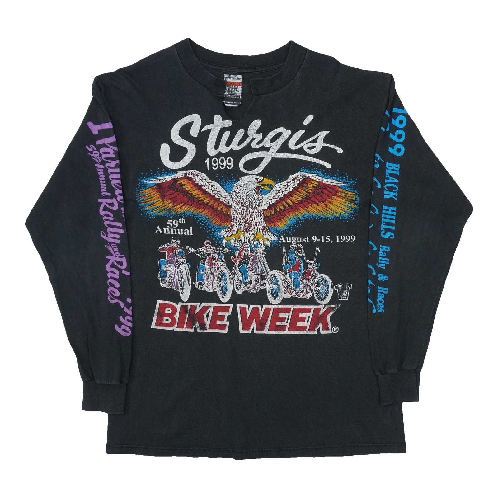 Vintage 1999 Sturgis Bike Week Black Cotton Shirt Large (1 of 8)