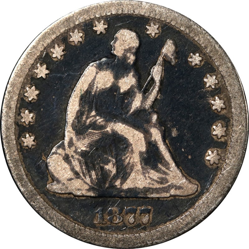 1877 Carson City Seated Liberty 25C Silver Coin: 1877 Carson City Seated Liberty 25C Silver Coin 1877-CC Seated Liberty Quarter coin from the United States. This pre-owned example is composed of silver and is listed as circulated and uncertified. Sp