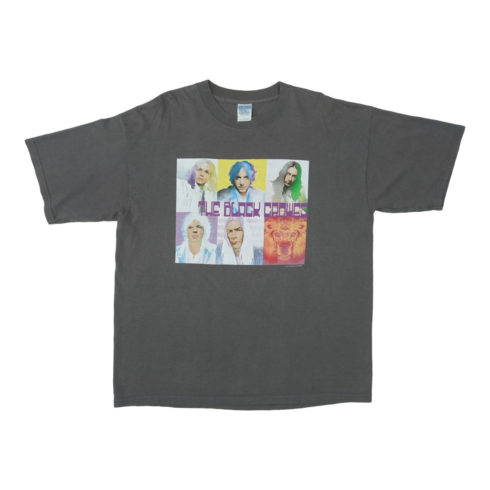 Vintage 2001 The Black Crowes T Shirt XL Gray Cotton: Vintage 2001 The Black Crowes T Shirt XL Gray Cotton Original vintage 2001 The Black Crowes Lions shirt. This true vintage shirt is from the 2000s and is made of 100% cotton in grey. It is in excellen