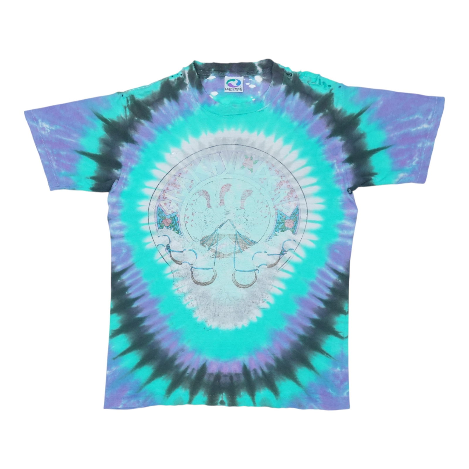 Vintage 1991 Grateful Dead Los Angeles Coliseum Tie Dye Cotton T Shirt (1 of 11)