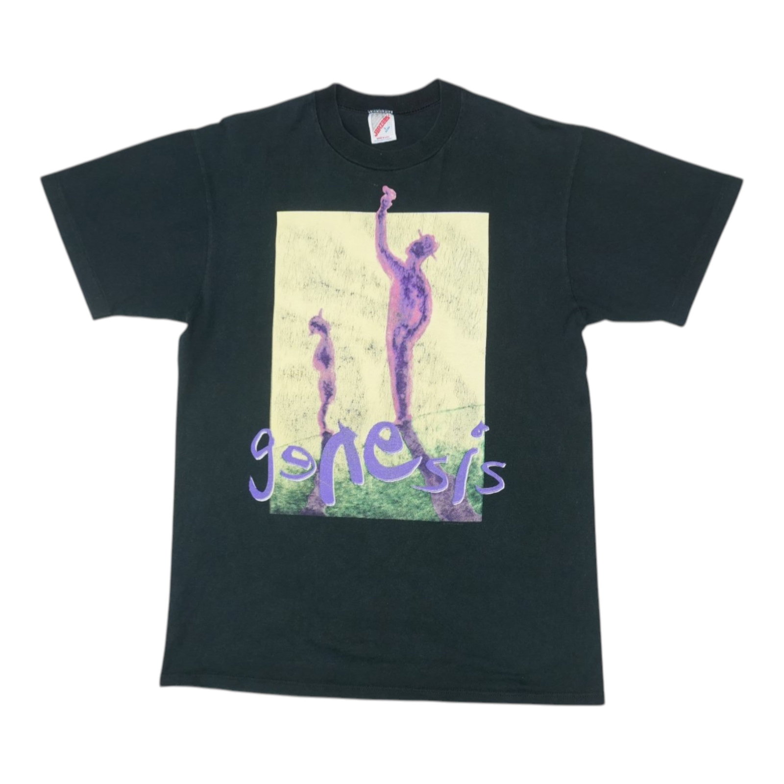Black 1992 Vintage Genesis Cotton Tour Shirt Large (1 of 6)
