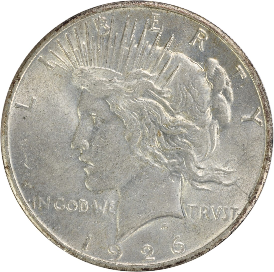 1926 US Peace Dollar $1 Silver Coin AU Uncertified: 1926 US Peace Dollar $1 Silver Coin AU Uncertified 1926 Peace Silver Dollar in AU slider grade. This pre-owned coin is uncertified and circulated, with a silver composition and a $1 denomination. Spec