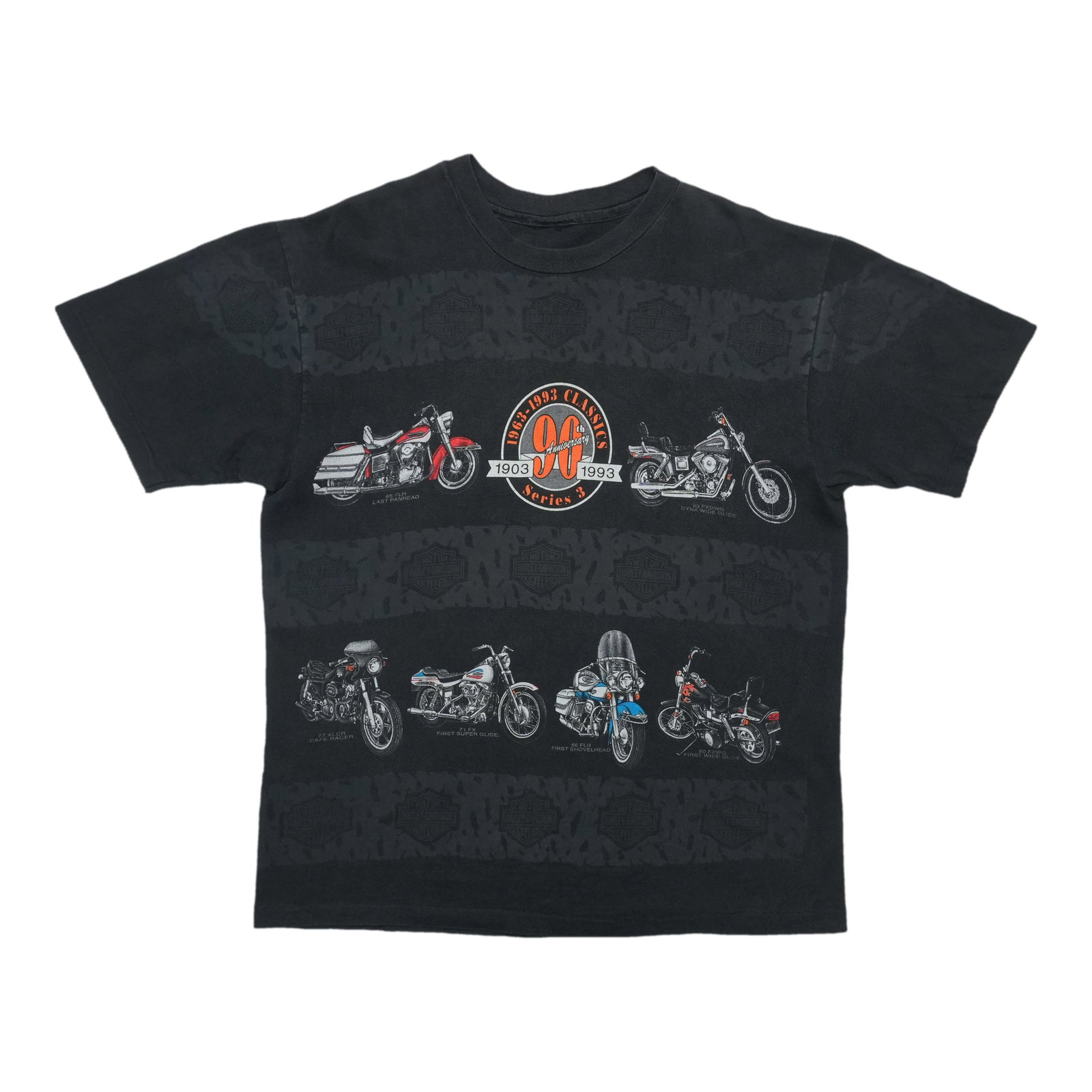 Vintage Harley Davidson 90th Anniversary Black Cotton Graphic Shirt (1 of 3)