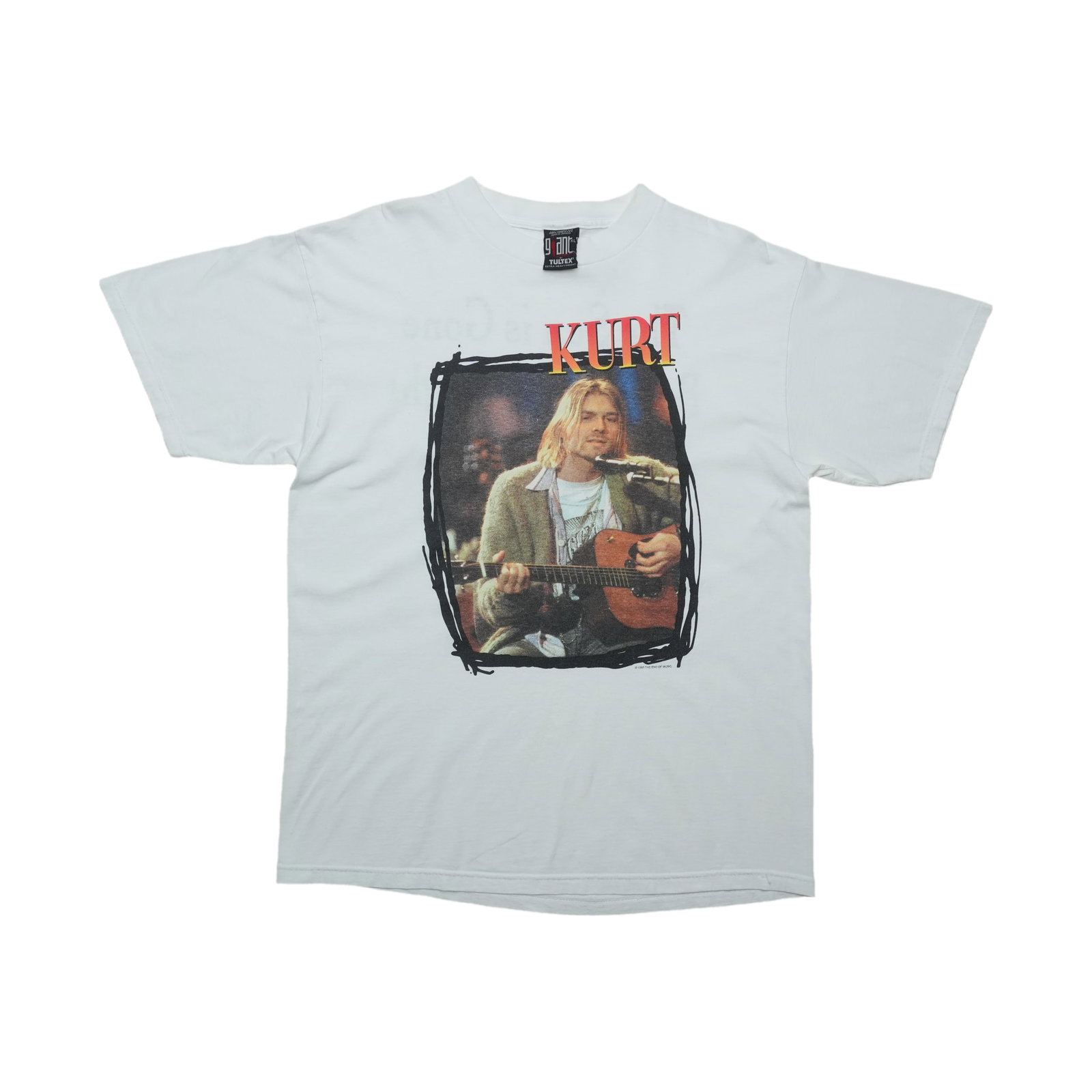 Vintage 1995 Nirvana Memorial White Cotton Shirt (1 of 5)