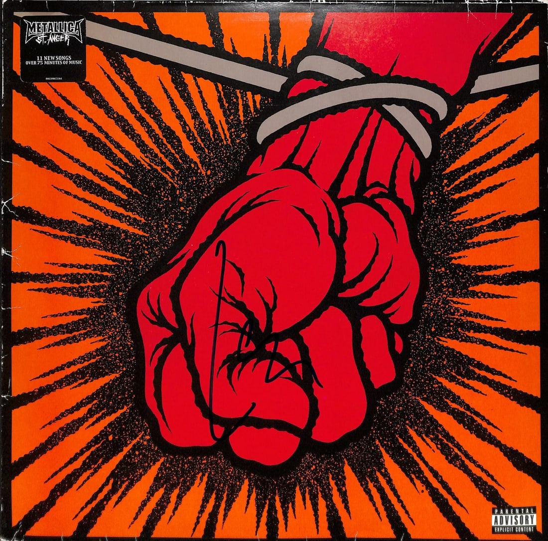 Beckett Certified Lars Ulrich Signed Metallica St Anger Album (1 of 1)