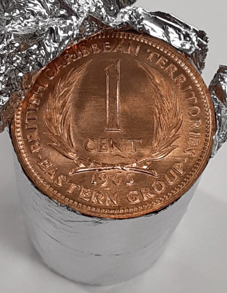Roll of 30 Uncirculated 1965 British Caribbean Territories 1 Cent Bronze Coins (1 of 3)