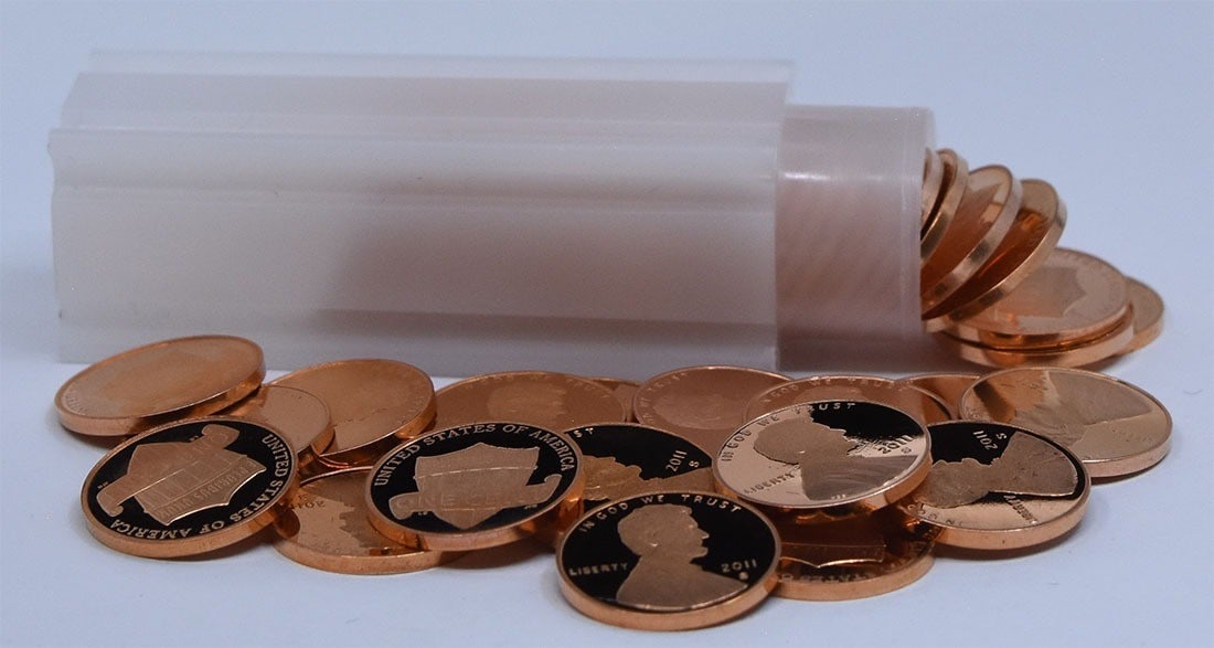 50-Coin Roll 2011-S Proof Lincoln Shield Small Cents: 50-Coin Roll 2011-S Proof Lincoln Shield Small Cents Roll of 2011-S Proof Lincoln Shield small cents. This pre-owned roll contains uncirculated proof coins and is uncertified. Specifications Year: 201
