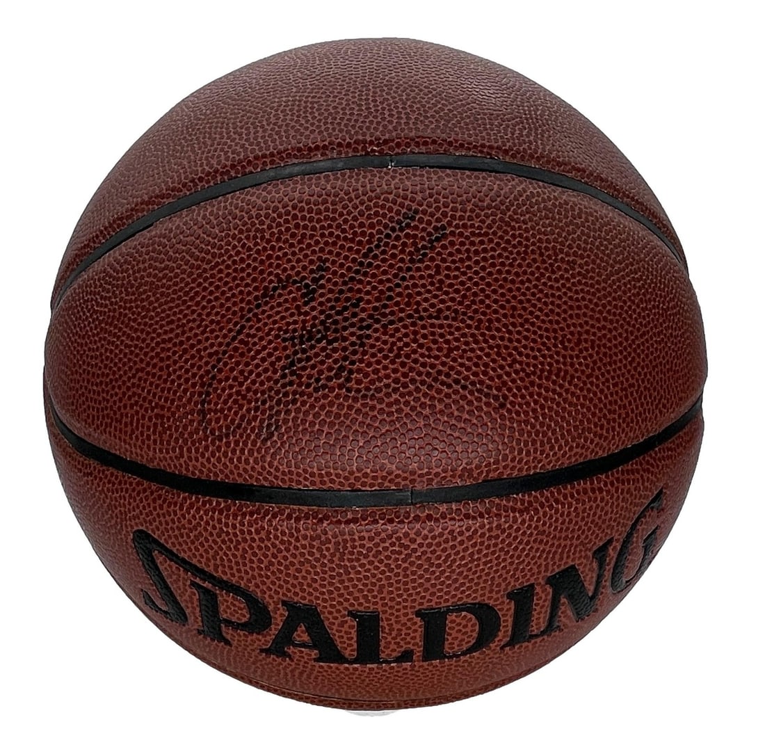 Spalding NBA Tack-Soft Basketball Signed by Carmelo Anthony with PSA/DNA Authentication: Spalding NBA Tack-Soft Basketball Signed by Carmelo Anthony with PSA/DNA Authentication This is a Spalding NBA Tack-Soft basketball signed by Carmelo Anthony. The signature has been authenticated by P