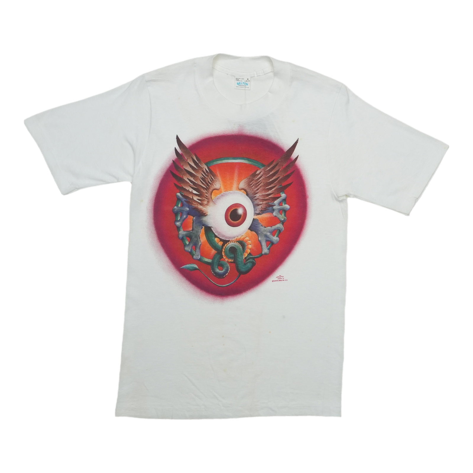 Vintage 1974 Kelley Mouse Flying Eye Cotton Shirt Small (1 of 10)
