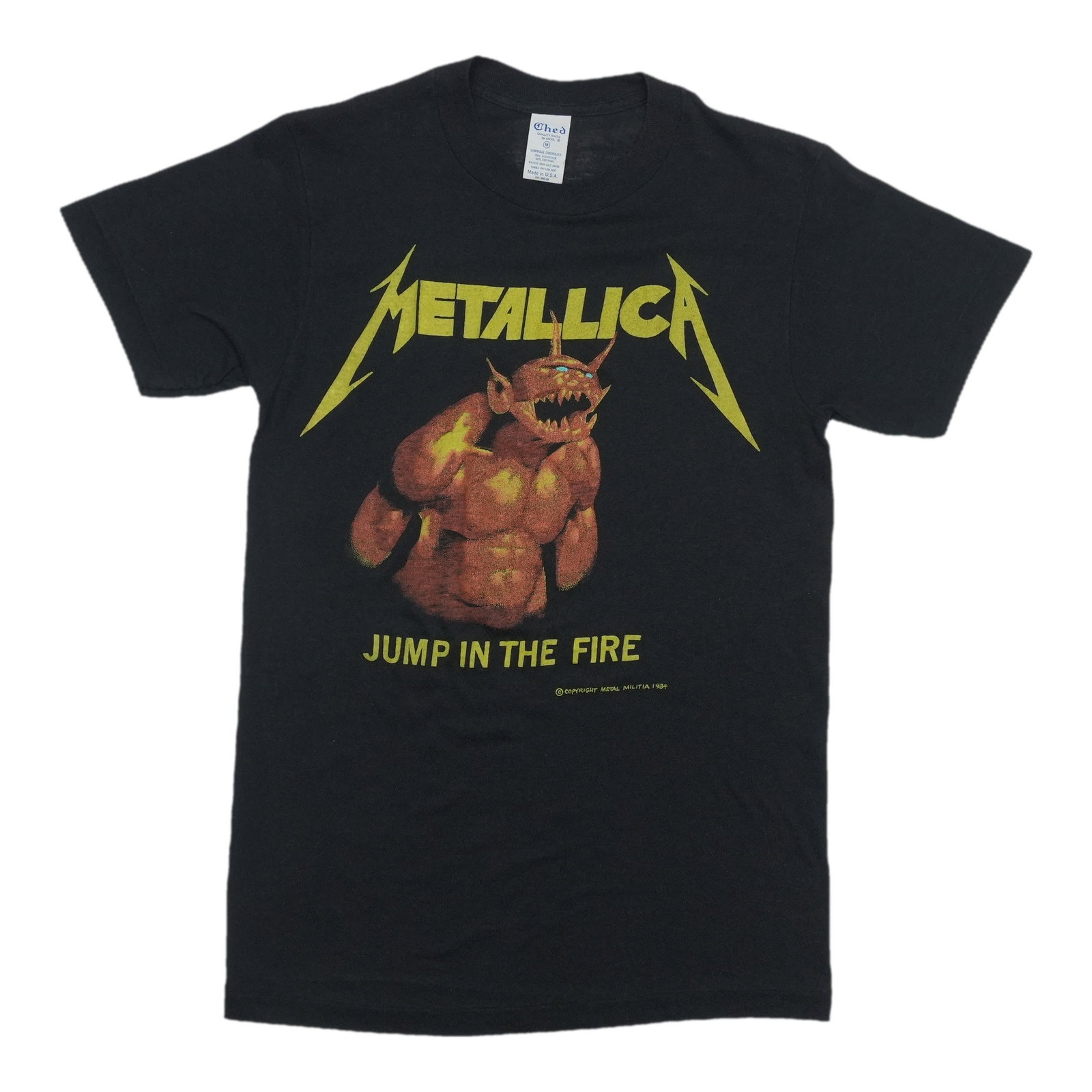 Vintage 1984 Metallica black 50 50 cotton poly shirt (1 of 4)