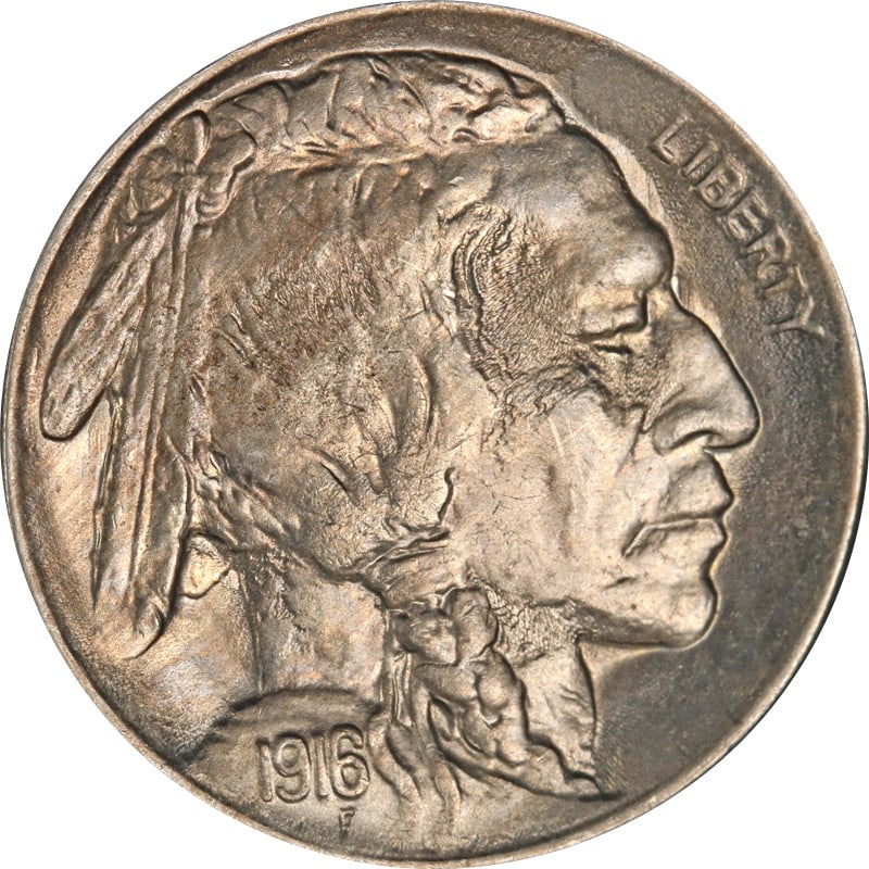 1916 P Indian Head Nickel: 1916 P Indian Head Nickel This is a 1916-P Buffalo Nickel from the United States. The coin is composed of nickel and has been circulated. It is offered in pre-owned condition and is uncertified. Speci
