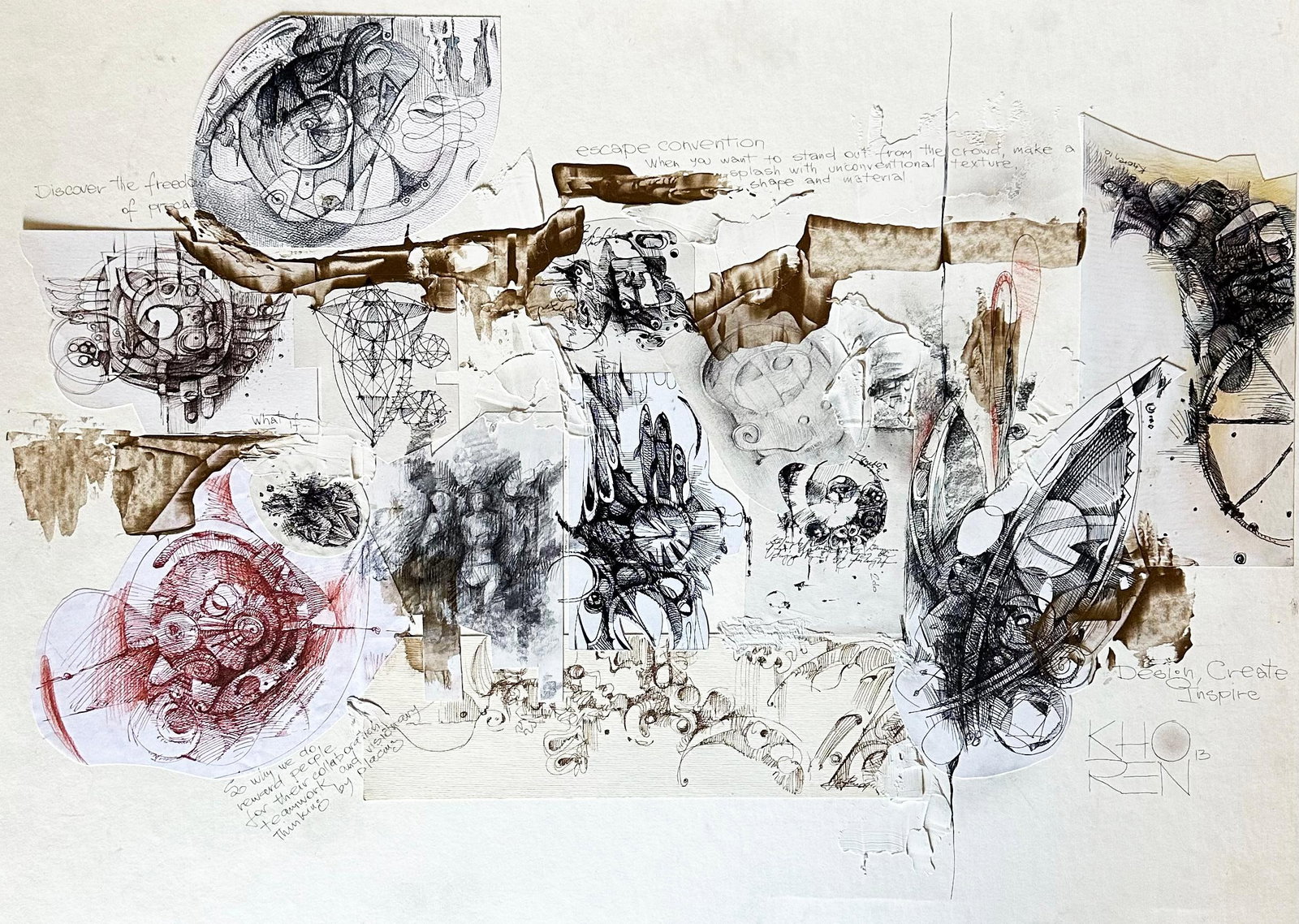 Khoren Keshishyan 'MEMORIES' 11 x 14 Mixed Media Abstract Painting (1 of 1)