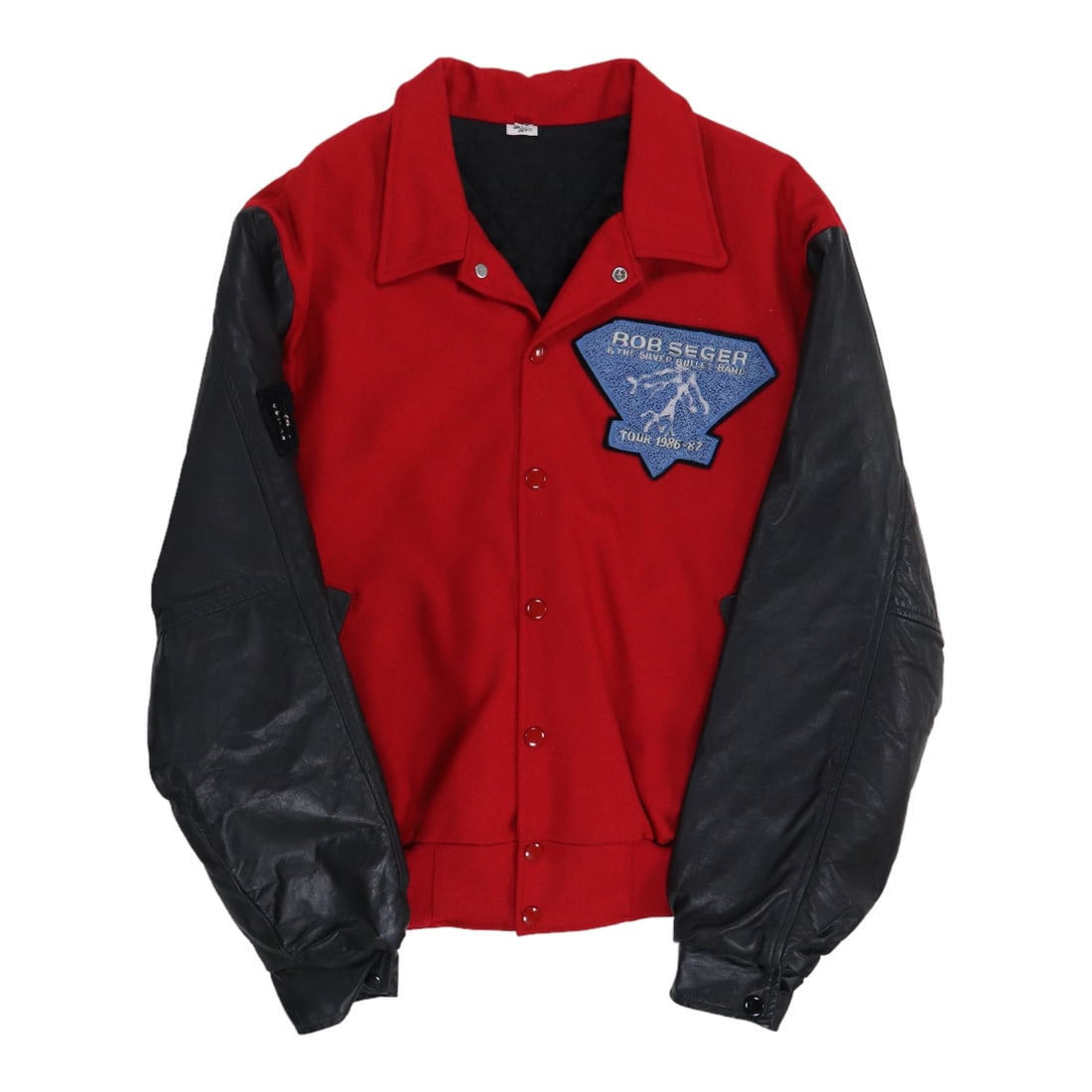 Vintage 1986 Bob Seger Concert Tour Cotton Leather Red Jacket (1 of 4)