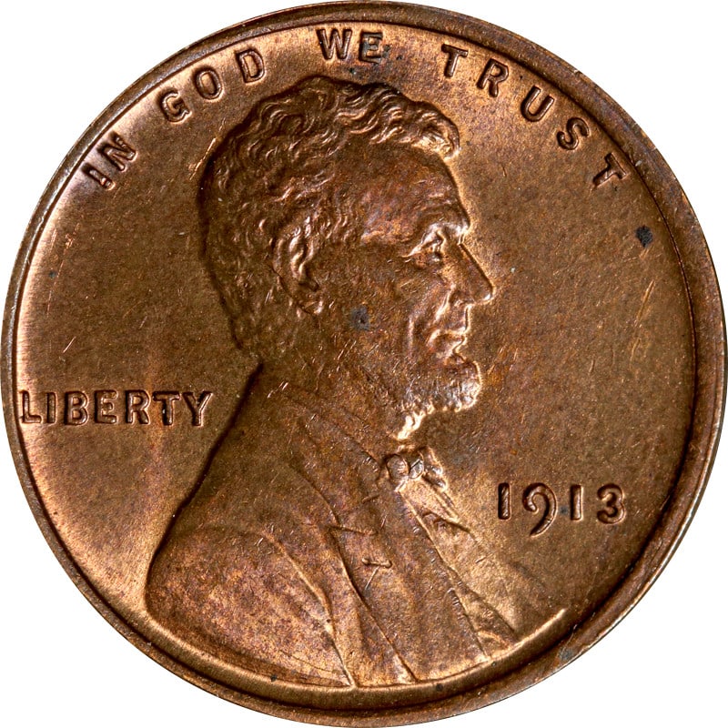 1913 P Lincoln Cent Copper Coin Circulated: 1913 P Lincoln Cent Copper Coin Circulated 1913-P Lincoln cent in choice pre-owned condition. This uncertified coin is a circulated example struck in copper and issued in the United States. Specificat