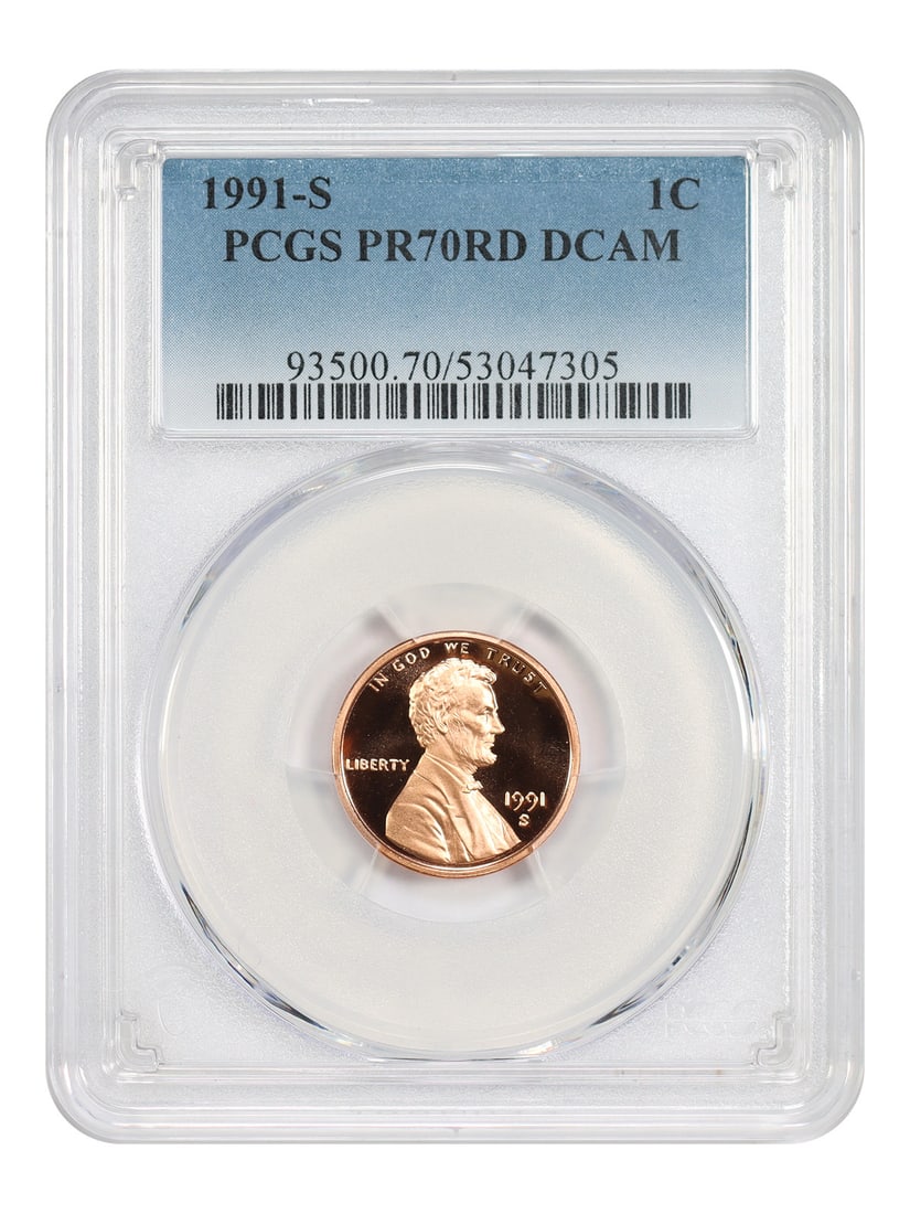 PCGS PR70RD DCAM 1991-S Lincoln Cent 1C: PCGS PR70RD DCAM 1991-S Lincoln Cent 1C 1991-S Lincoln Cent (Modern) graded PR70RD DCAM by PCGS. The coin is uncirculated and certified by PCGS with certification number 53047305. Condition is pre-own