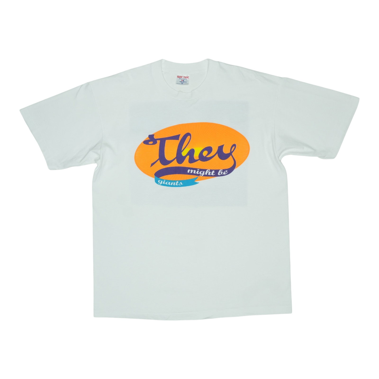 Vintage 1990s They Might Be Giants White Cotton Graphic T Shirt Extra Large (1 of 5)