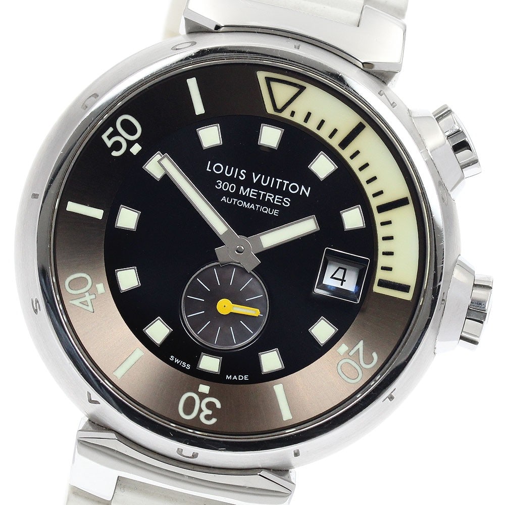 Louis Vuitton Tambour Diving Q1031 mens automatic date watch (1 of 7)