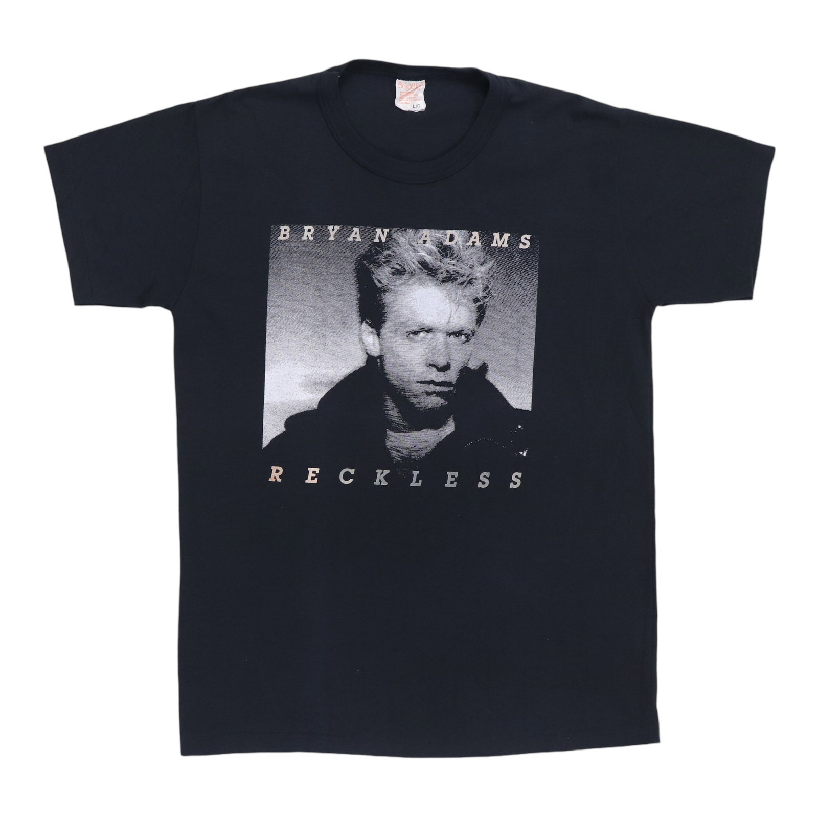 Vintage 1984 Bryan Adams Reckless Tour Black Poly Cotton T Shirt (1 of 4)