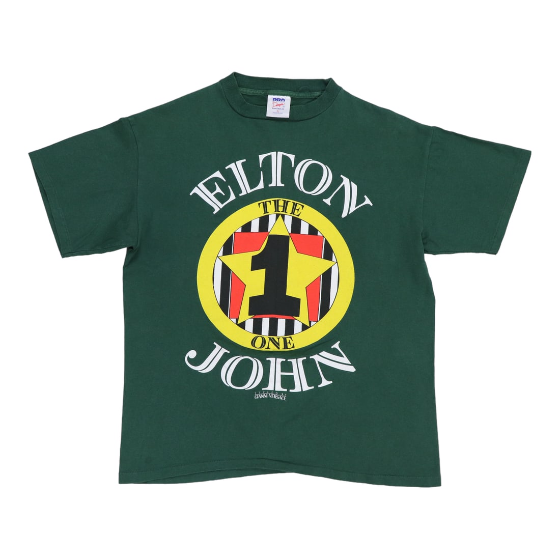 Vintage 1992 Elton John The One Versace Tour Green Cotton Shirt (1 of 6)