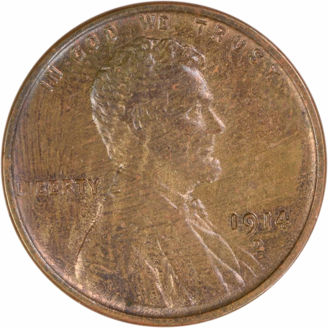 1914 D Lincoln Wheat Small Cent MS63 Uncertified Copper: 1914 D Lincoln Wheat Small Cent MS63 Uncertified Copper 1914-D Lincoln Wheat small cent from the United States. This uncertified copper coin is identified as a Denver issue and is listed as pre-owned.