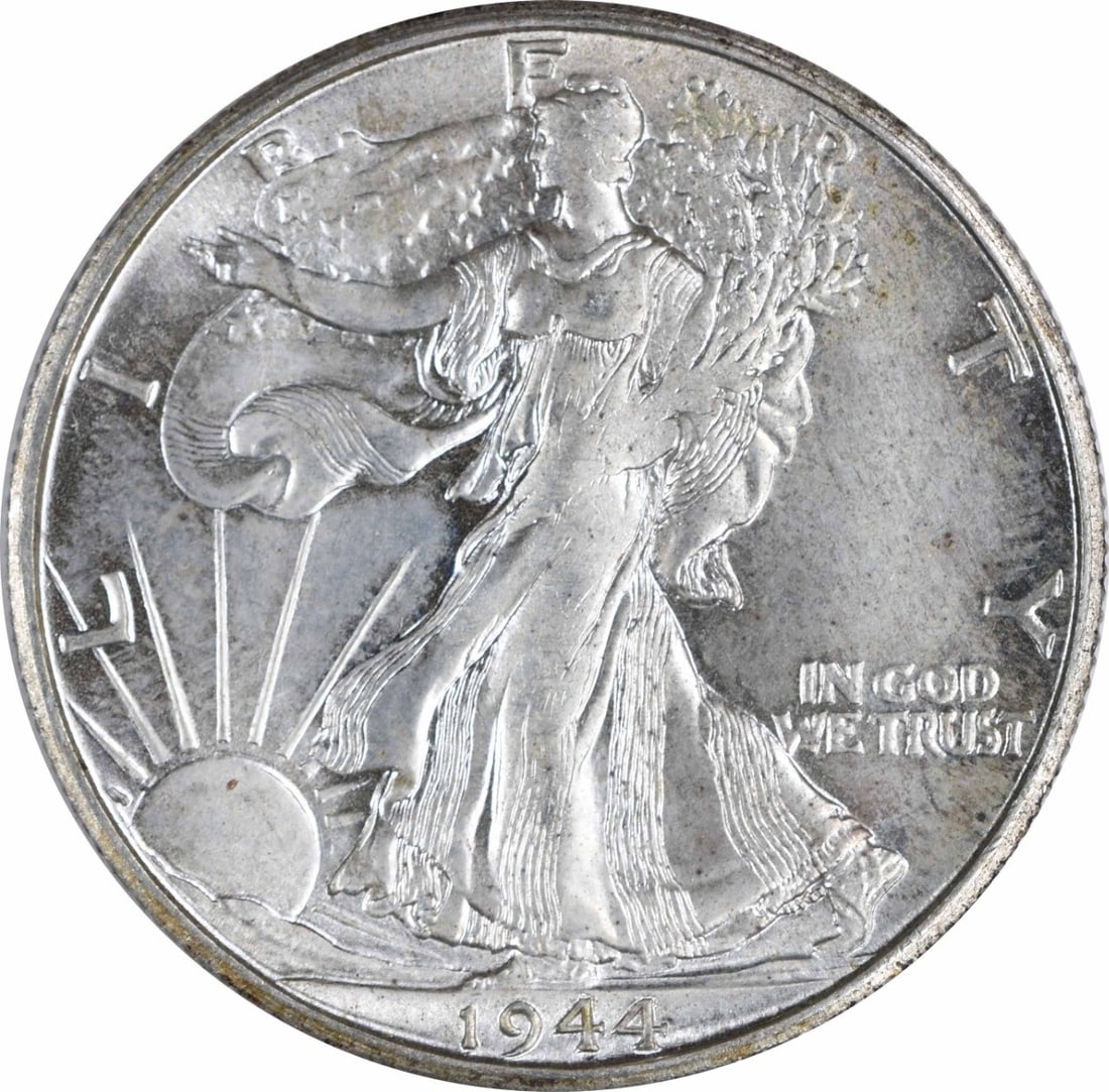 1944 S Walking Liberty 50C Silver Half Dollar Choice BU Uncertified (1 of 2)