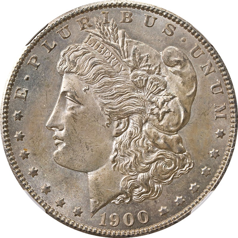 Uncirculated 1900-O Silver Morgan Dollar Graded MS63 by NGC With Toning: Uncirculated 1900-O Silver Morgan Dollar Graded MS63 by NGC With Toning This 1900-O Morgan Silver Dollar is certified by NGC with a grade of MS63 and features attractive toning. Struck at the New Orle