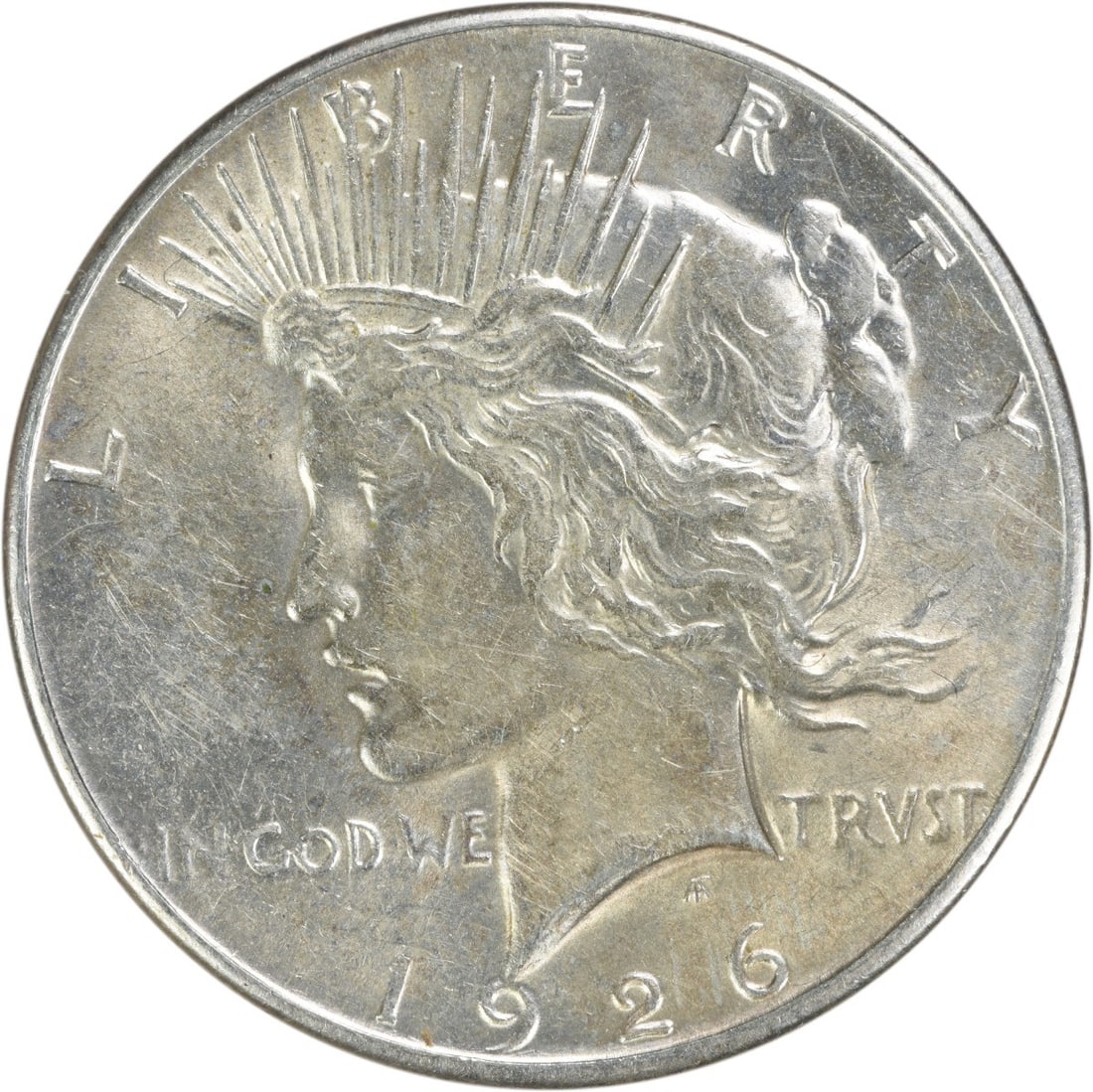 1926 S United States Peace Dollar Silver $1 AU Uncertified: 1926 S United States Peace Dollar Silver $1 AU Uncertified 1926-S Peace Silver Dollar in AU slider condition. This uncertified, pre-owned coin is a circulated example struck in silver and issued in th