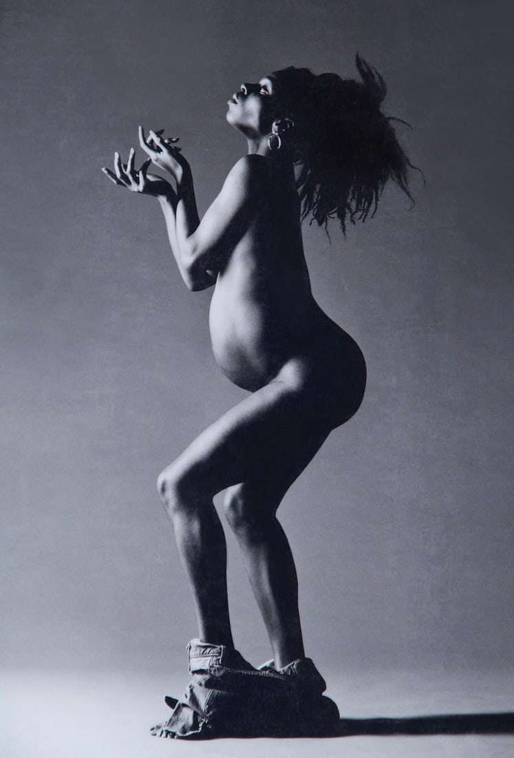 Kate Garner Jenny Pregnant photograph 23 x 16 in signed edition of 100: Kate Garner Jenny Pregnant photograph 23 x 16 in signed edition of 100 "Jenny Pregnant" is a contemporary fine art photography print by Kate Garner, created in 1986. Produced as an edition of 100, thi