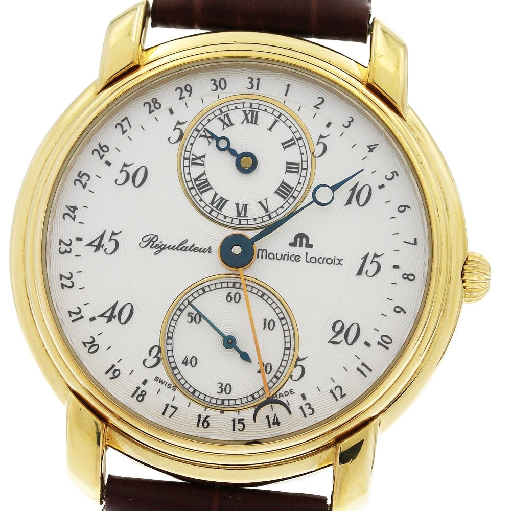 Maurice Lacroix Masterpiece Regulator mens wristwatch ref 53401 aftermarket strap (1 of 5)