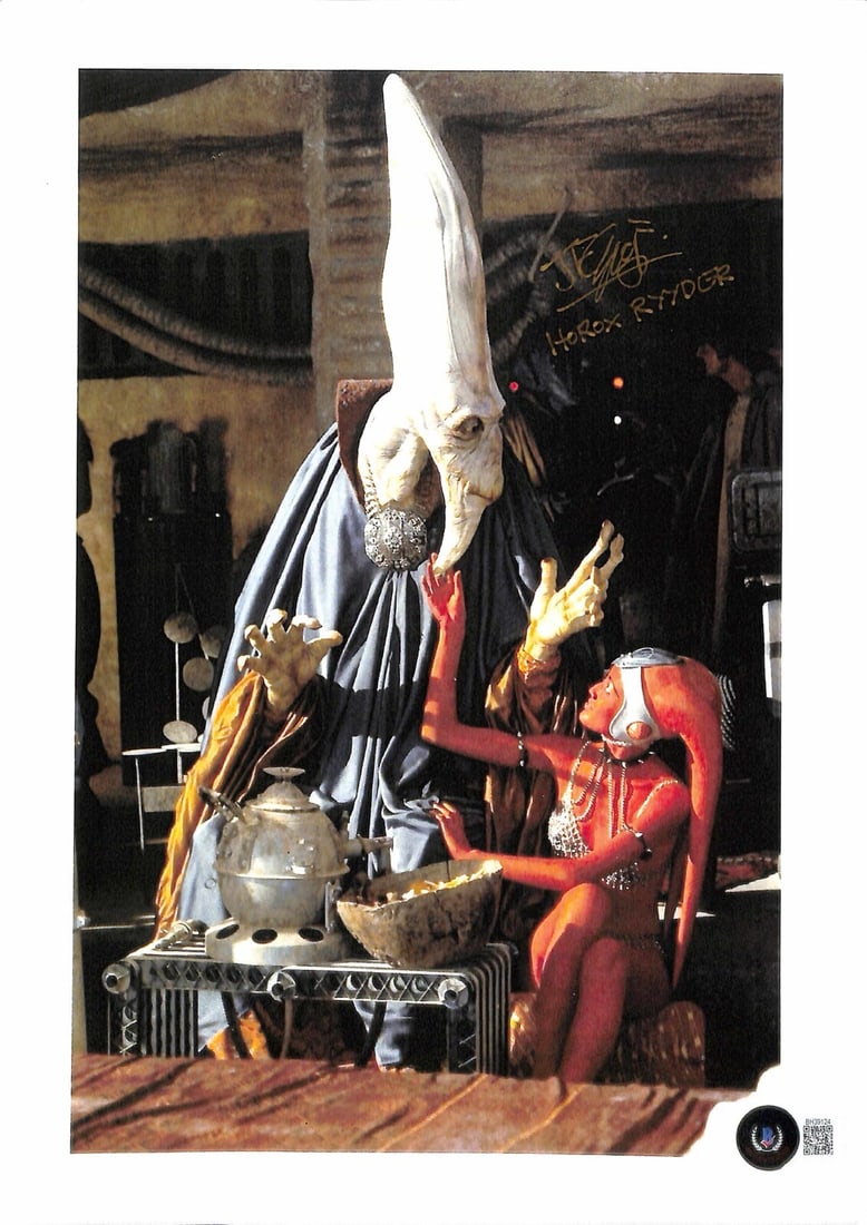 Autographed Graxol Kelvynn Photo by John Coppinger Star Wars EP 1 Beckett Authenticated: Autographed Graxol Kelvynn Photo by John Coppinger Star Wars EP 1 Beckett Authenticated This is an original 8.5 x 11 inch color photograph signed in gold permanent marker by John Coppinger, who portra