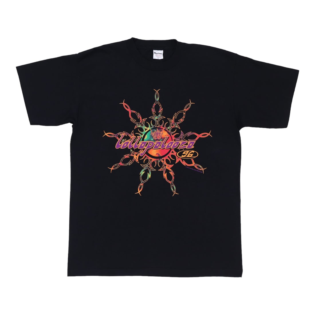 Vintage 1996 Lollapalooza Black Cotton Tour T-Shirt Extra Large: Vintage 1996 Lollapalooza Black Cotton Tour T-Shirt Extra Large This is an original vintage 1996 Lollapalooza Tour Shirt featuring front and back graphics. Made from 100% cotton in black, the shirt is