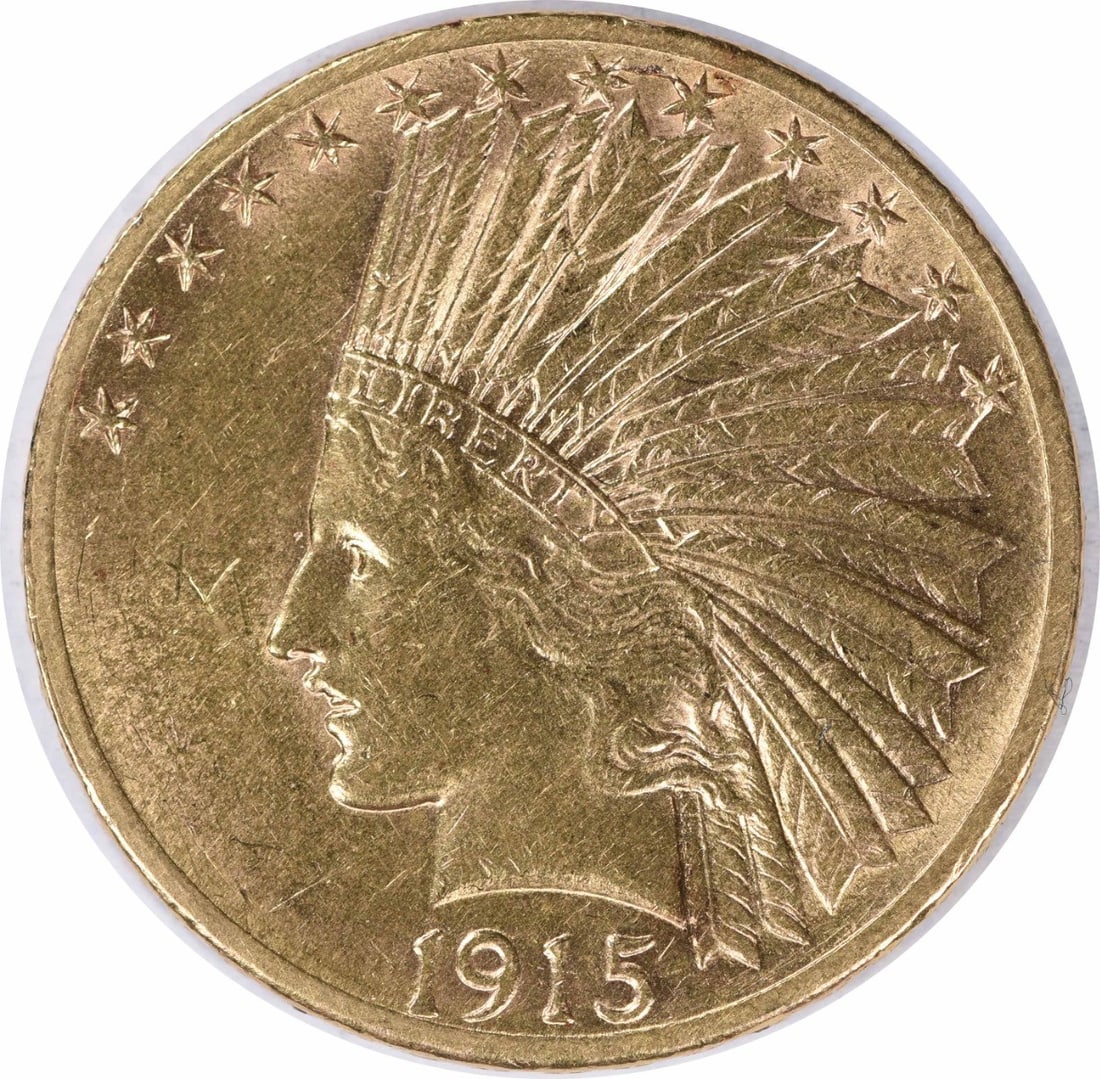1915 $10 Gold Indian Coin AU Augustus Saint Gaudens Uncertified (1 of 2)