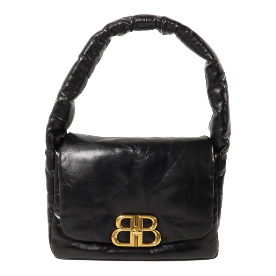 BALENCIAGA Monaco Sling M Shoulder Bag 787896 Black Calfskin (1 of 15)