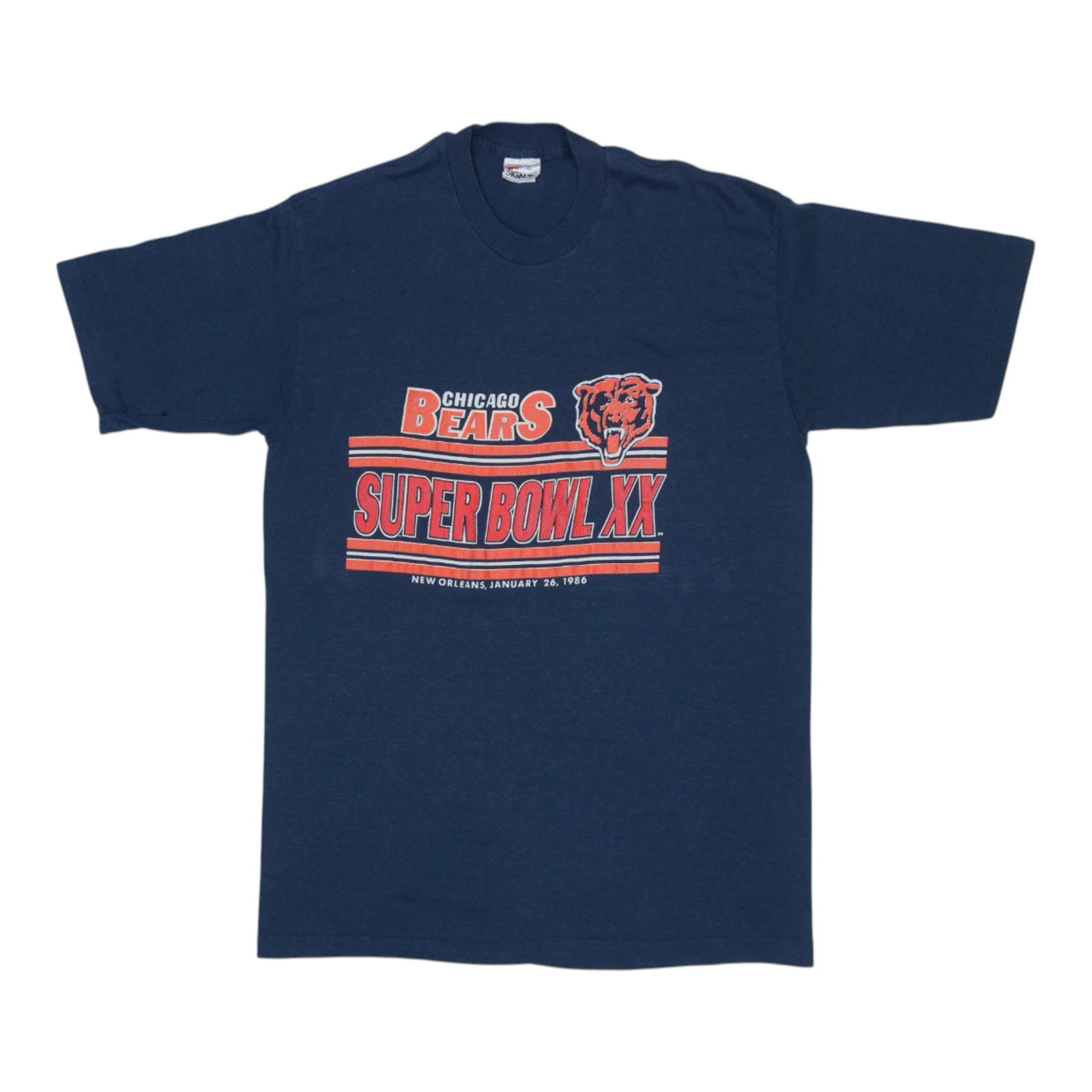 Blue 1986 Super Bowl Chicago Bears Vintage Shirt XL (1 of 4)