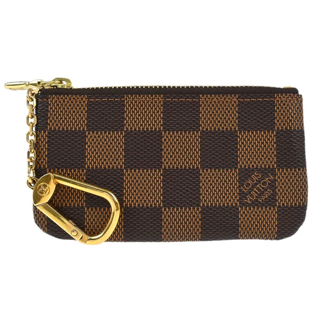 Louis Vuitton N62658 Damier Canvas Coin Wallet Pochette Cles: Louis Vuitton N62658 Damier Canvas Coin Wallet Pochette Cles Vintage Louis Vuitton Pochette Cles coin wallet in Damier Ebene canvas with leather trim. This unisex piece is made in France and features 