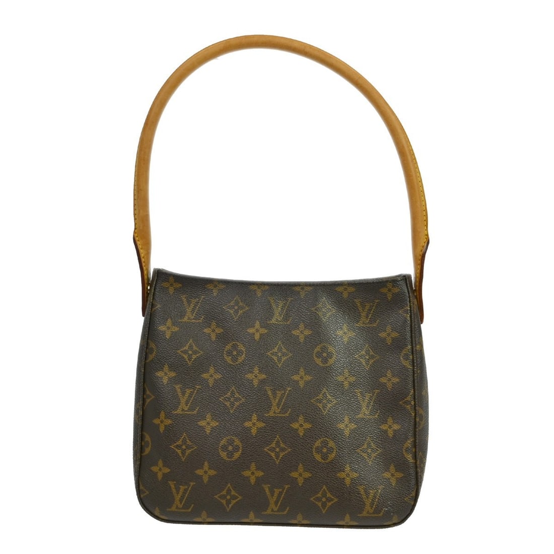 Louis Vuitton Mini Looping Monogram Handbag M51146 Brown: Louis Vuitton Mini Looping Monogram Handbag M51146 Brown Vintage Louis Vuitton Monogram Looping MM M51146 handbag in brown Monogram canvas and leather. This women's top-handle bag features a magnetic 