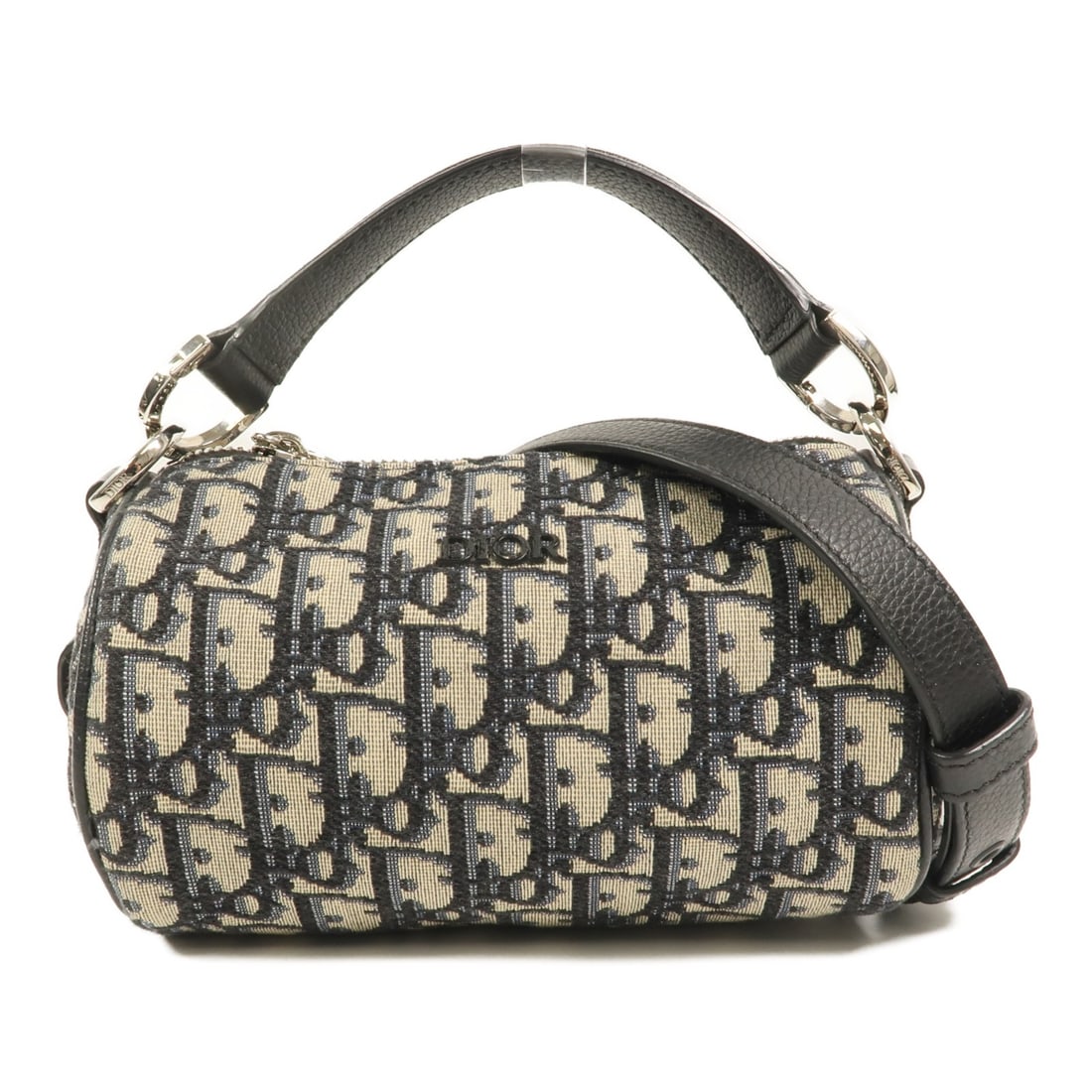 Dior CD Mini Roller 2 Way Shoulder Bag Blue Calfskin Canvas (1 of 15)
