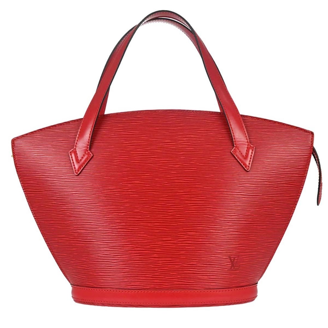 Louis Vuitton Saint Jacques Red Epi Leather Medium Tote M52277: Louis Vuitton Saint Jacques Red Epi Leather Medium Tote M52277 Louis Vuitton Saint Jacques tote handbag in red Epi leather with a zip closure and Alcantara lining. It features inner pockets, a logo ac