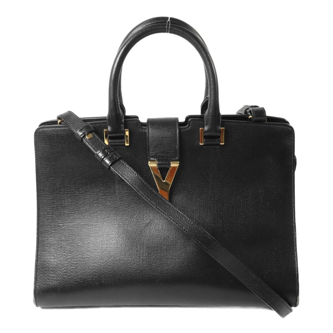 Yves Saint Laurent Cabas Chyc 2way Shoulder Bag Black Calfskin ARS400660Y: Yves Saint Laurent Cabas Chyc 2way Shoulder Bag Black Calfskin ARS400660Y Yves Saint Laurent Cabas Chyc 2-way shoulder bag in black calfskin. This women's bag includes a shoulder strap and storage bag