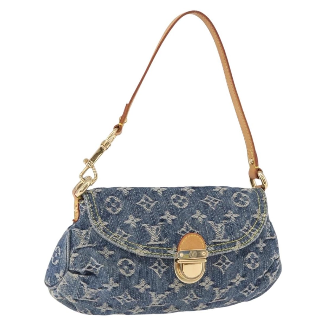 Louis Vuitton M95050 Mini Preity Blue Monogram Denim Shoulder Bag (1 of 18)