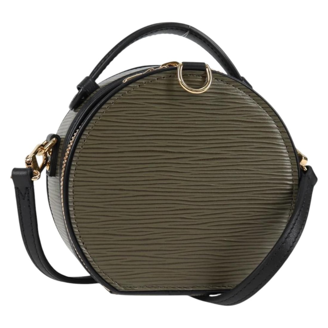 Louis Vuitton R96001 Mini Boite Chapeau Epi Leather Shoulder Bag Khaki: Louis Vuitton R96001 Mini Boite Chapeau Epi Leather Shoulder Bag Khaki Louis Vuitton Epi Mini Boite Chapeau shoulder bag in khaki leather. This women's bag is made in Spain and includes a dust bag and