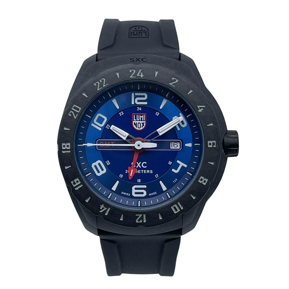 Luminox SXC Aerospace GMT 46mm Blue Dial Quartz Diver Watch XX.5023.XS: Luminox SXC Aerospace GMT 46mm Blue Dial Quartz Diver Watch XX.5023.XS Discover the Luminox SXC Aerospace GMT, a versatile 46mm men's quartz wristwatch designed for both casual and adventurous setting