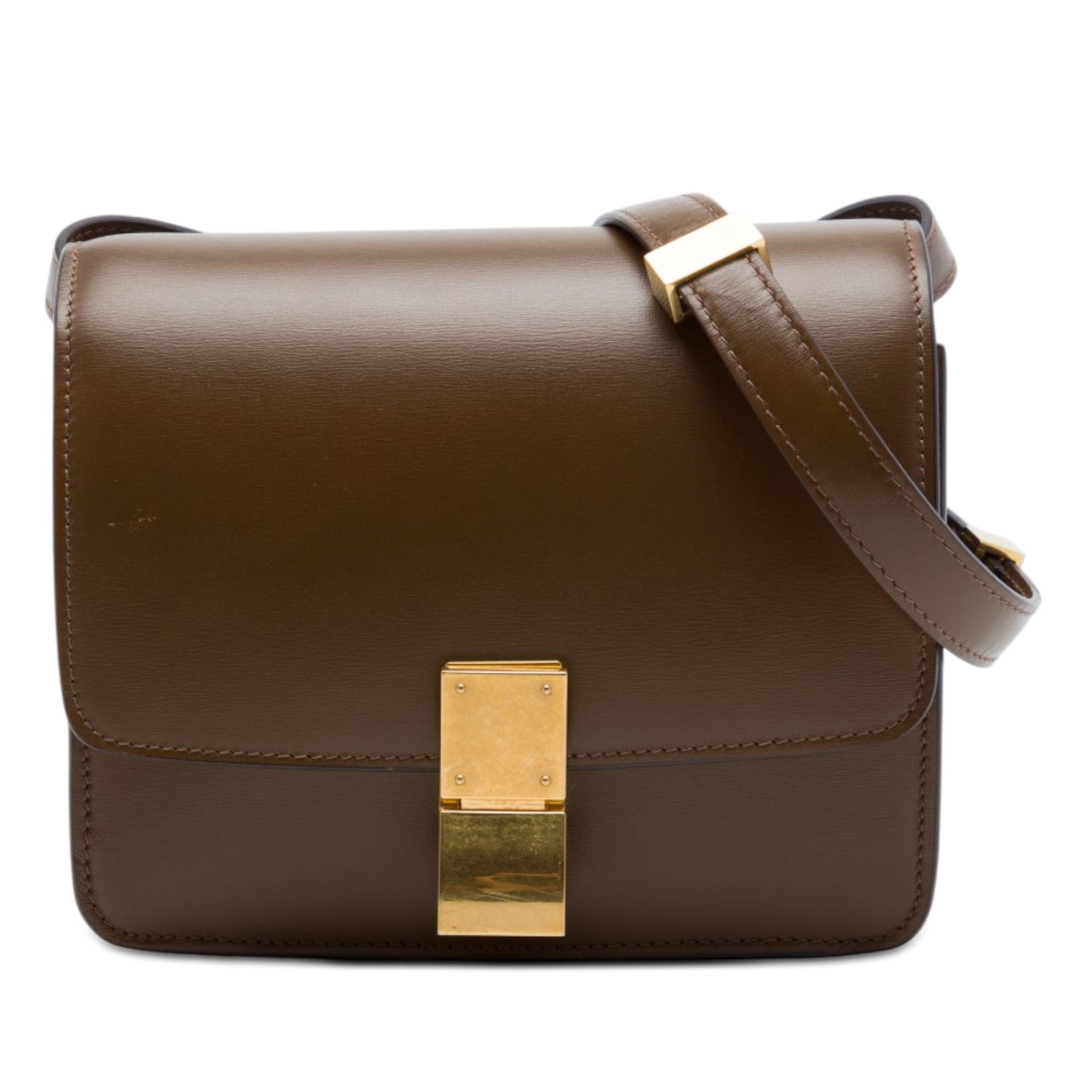 Celine Classic Box Small Calfskin Crossbody Bag Brown (1 of 7)