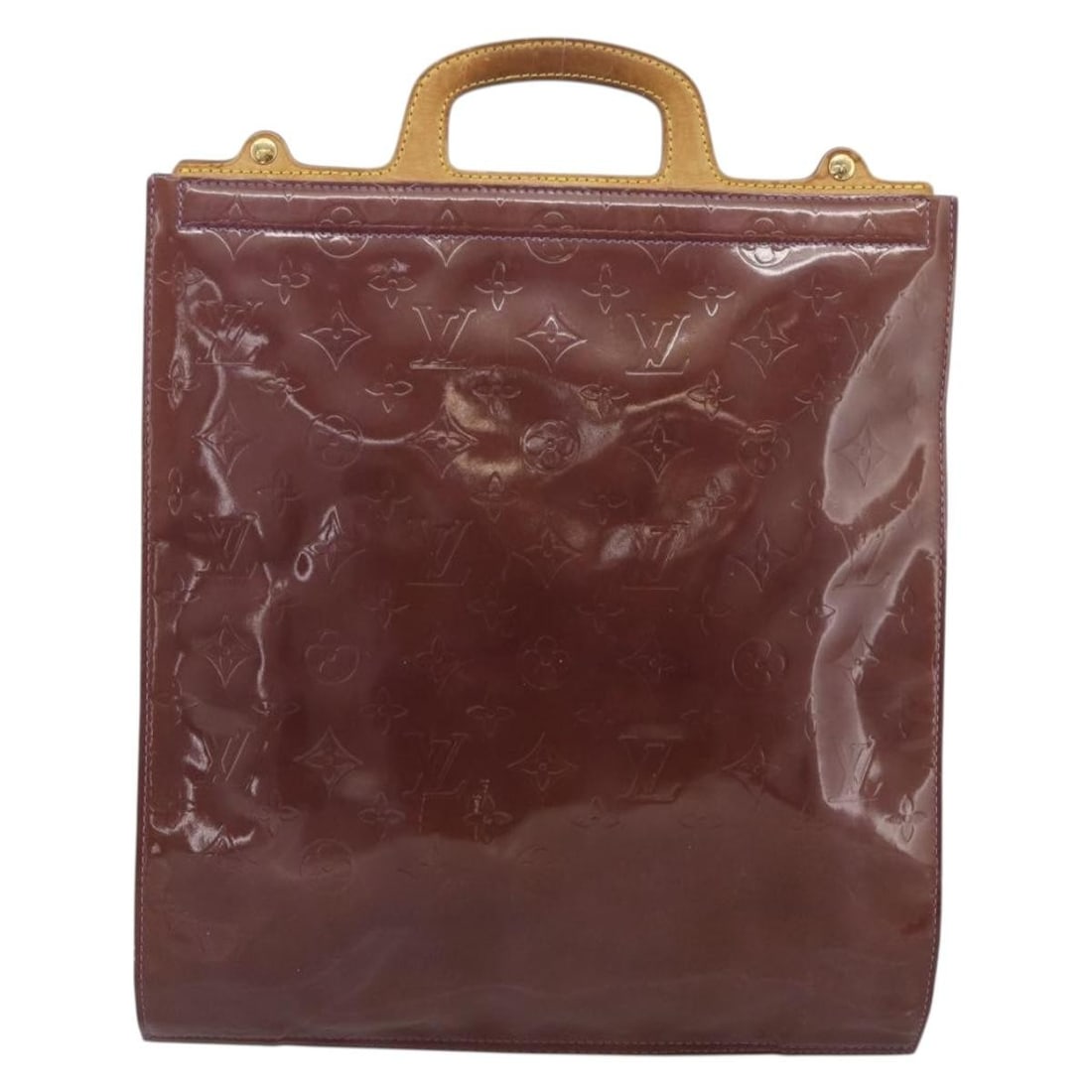 Louis Vuitton Stanton Vernis patent leather handbag purple: Louis Vuitton Stanton Vernis patent leather handbag purple Louis Vuitton Stanton Monogram Vernis handbag in purple patent leather, designed for women. Made in France, this model measures 31 cm x 36 cm