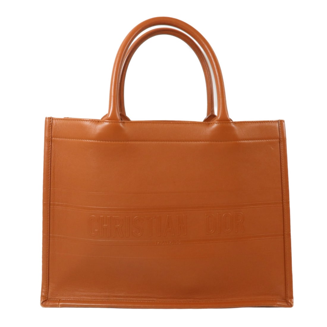 Dior CD Book Tote Small Brown Calfskin Bag M12862GSB: Dior CD Book Tote Small Brown Calfskin Bag M12862GSB Small Christian Dior CD Book Tote in brown calfskin leather. This women's tote bag is made in France and features a structured everyday silhouette 